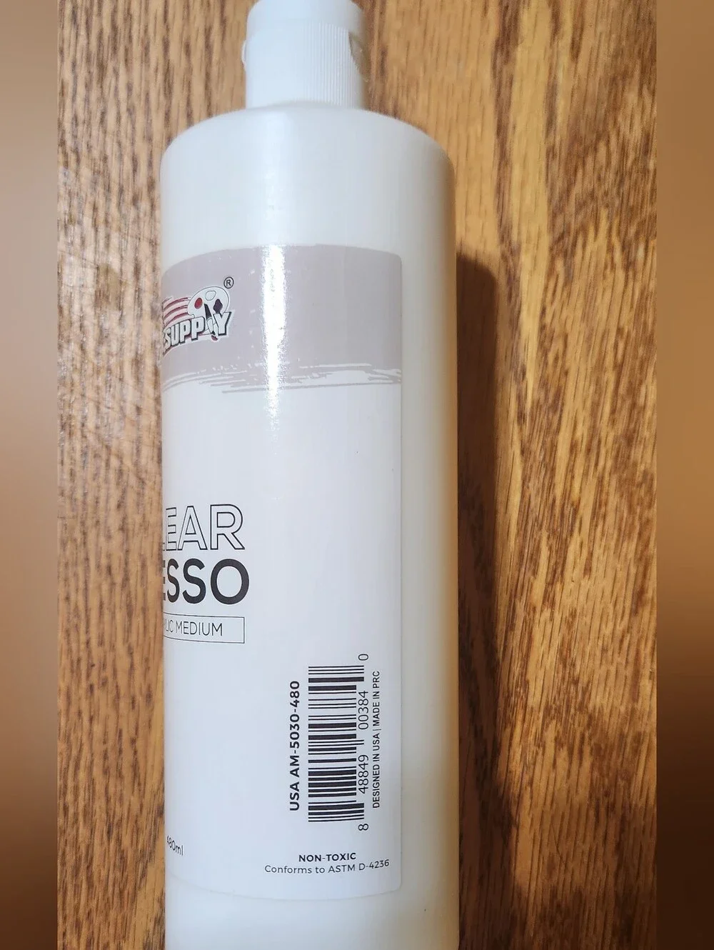 U.S. Art Supply Clear Gesso Primer for Oil & Acrylic Painting